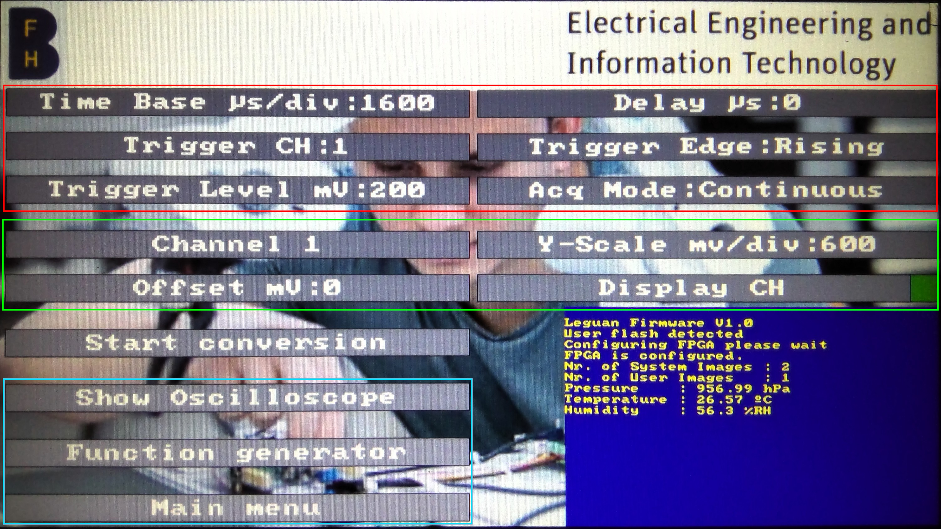 Oscilloscope Menu