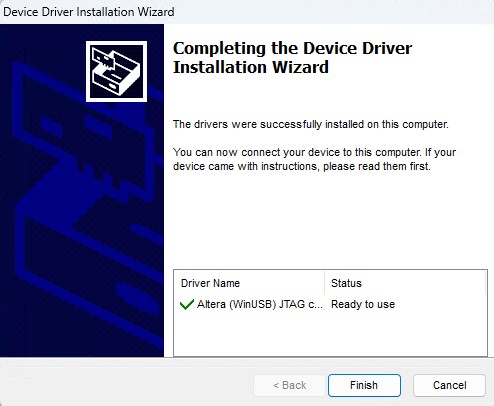 Driver installed