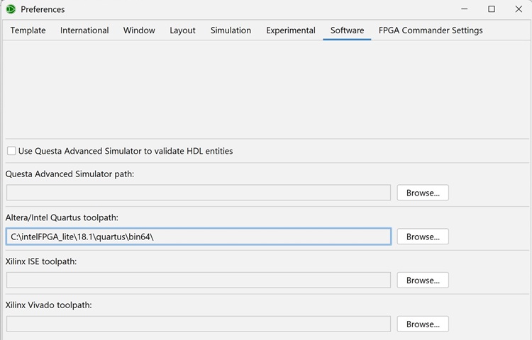 Configuring FPGA Path